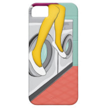 Stedelijke meisjeszitting in een wasserij in de gr Case-Mate iPhone 5 hoesje