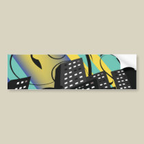 stedelijke zaligheidcityscape grunge bumperstickers