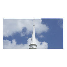 Steeple dans le ciel carte avec photo