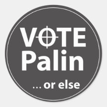 Stem Palin… of anders Ronde Stickers
