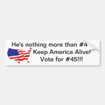 Stem voor #45 bumpersticker