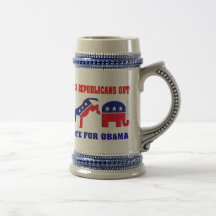 STEM VOOR DE STENEN BIERKROES VAN HET BIER OBAMA KOFFIE BEKERS