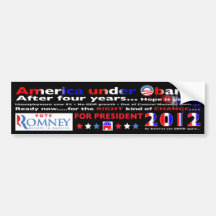Stem voor Mitt Romney voor President in 2012 Bumpersticker