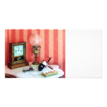 Stereopticon, lampe et horloge modèle pour photocarte