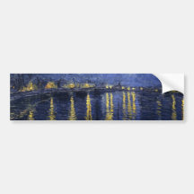 Sterrige Nacht over de Rivier de Rhône Bumpersticker