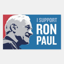 Steun Ron Paul Rechthoek Stickers