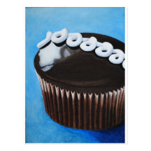 Stewardess cupcake wens kaart
