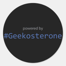 Sticker - door #Geekosterone wordt aangedreven die
