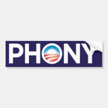 Sticker van de Bumper van Obama Phony Bumperstickers