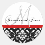 Sticker van het Huwelijk van het monogram & van he