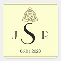 Sticker van het Monogram van de Knoop van de oogst