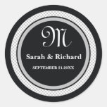 Stickers de met monogram van het Huwelijk: Zwarte 