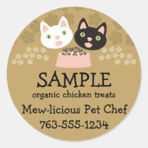 stickers van het de chef-kokpakket van het katten 