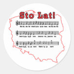 Sto Lat! De Poolse Kaart van het lied Sticker
