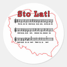 Sto Lat! De Poolse Kaart van het lied Sticker
