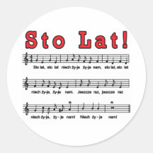 Sto Lat! De Sticker van het lied
