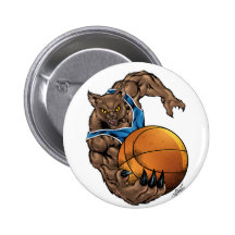 Streep van het Basketbal van Bobcats van wilde sta Button