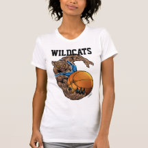 Streep van het Basketbal van Bobcats van wilde sta T Shirts