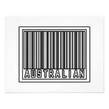 Streepjescode Australiër Persoonlijke Aankondiging