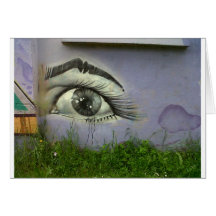 Street art crying eye carte