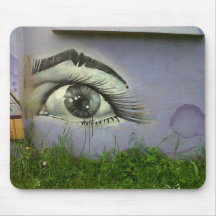 Street art crying eye tapis de souris