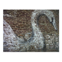 Street art cygn wall cartes postales