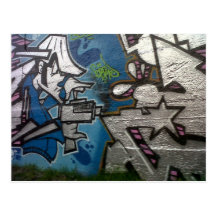 Street art galactic cowboy cartes postales
