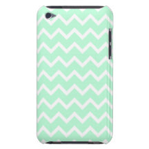 Strepen van de Zigzag van de munt de Groene iPod Case-Mate Hoesjes
