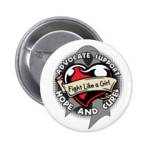 Strijd zoals een Lint van het Hart van het Meisje  Speld Buttons