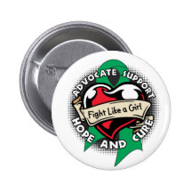 Strijd zoals een Lint van het Hart van het Meisje  Button