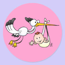 Strok met baby stickers