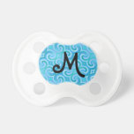 Style baroque de damassé de monogramme nommé de M Tétine Pour Bébé