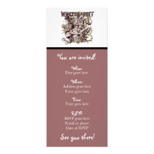 Style blanc de Carnivale de lapin Invitations Personnalisées