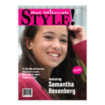 Style ! Invitation de magazine de bat mitzvah invitations