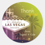 Stylish Las Vegas Wedding Thank You Favor Stickers