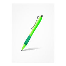 Stylo vert cartons d'invitation
