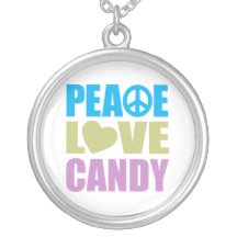 Sucrerie d'amour de paix colliers