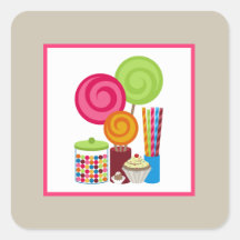 Sucrerie et bonbons autocollant