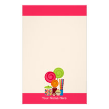 Sucrerie et papeterie de bonbons motifs pour papier à lettre