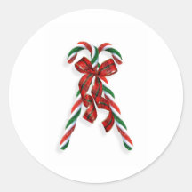 Sucres de canne et rubans de Noël Autocollants