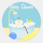Sudsy Sticker van het Baby shower van de Badkuip B