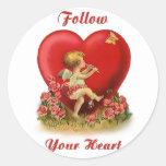 Suivez votre coeur autocollants