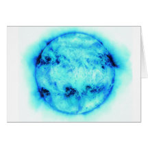 Sun bleu cartes de vœux