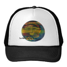 Sun drôle font face, lune de observation de Sun po Casquettes