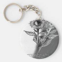 Sun flowerBW.jpg Porte-clés