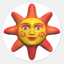 Sun font face autocollants