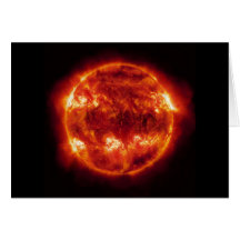 Sun rouge cartes de vœux