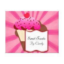Super Zoete Bakkerij Cupcake Canvas Afdrukken