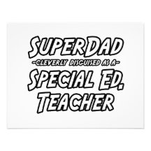SuperDad… Ed spécial. Professeur Carton D'invitation