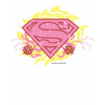 Supergirl Pink Flowers T Shirts